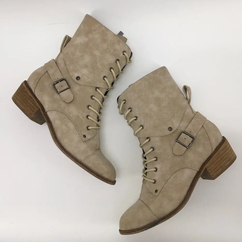 Corky's Hey Girl Faux Leather Ankle Booties Boot Womens 7 Witchcore Grunge Boho